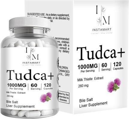 TUDCA with Milk Thistle Extract 1000mg Liver Support – Pure TUDCA Supplement with Bile Salts for Detox & Gallbladder Health - 120 Capsules