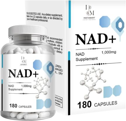 NAD+ Supplement, 1000mg, 180 Capsules, Cellular Support Formula